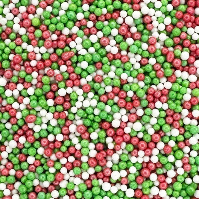 100s and 1000s - Glimmer - Red, Green and White Mix