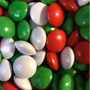 Chocolate Beans - Mini - Red, White and Green