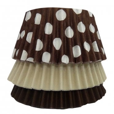 Cupcake Cases - Mixed - Brown Polkadot Mix