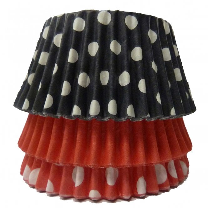 Cupcake Cases - Mixed - Red and Black