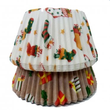 Cupcake Cases - Mixed - Stockings and Presents