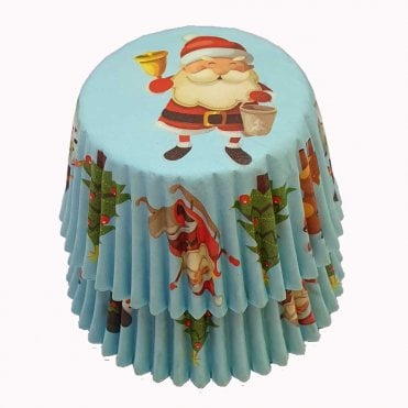 Cupcake Cases - Patterned - Santa