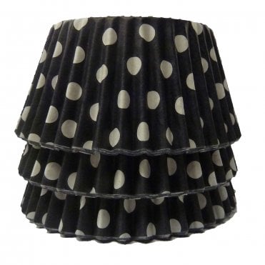 Cupcake Cases - Polkadot - Black