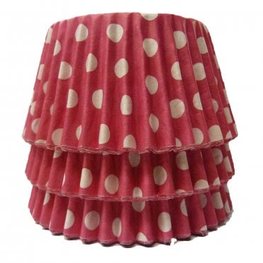 Cupcake Cases - Polkadot - Cerise