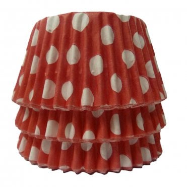 Cupcake Cases - Polkadot - Red
