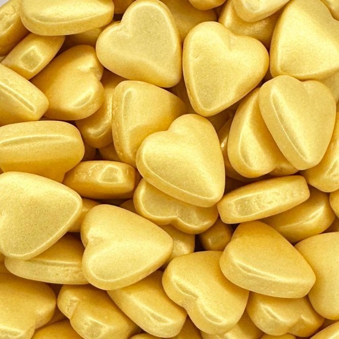 Hearts - 3D - Gold