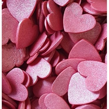 Hearts - Glimmer - Jumbo - Red
