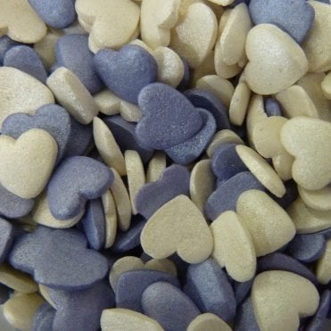 Hearts - Glimmer - Violet and Mother of Pearl