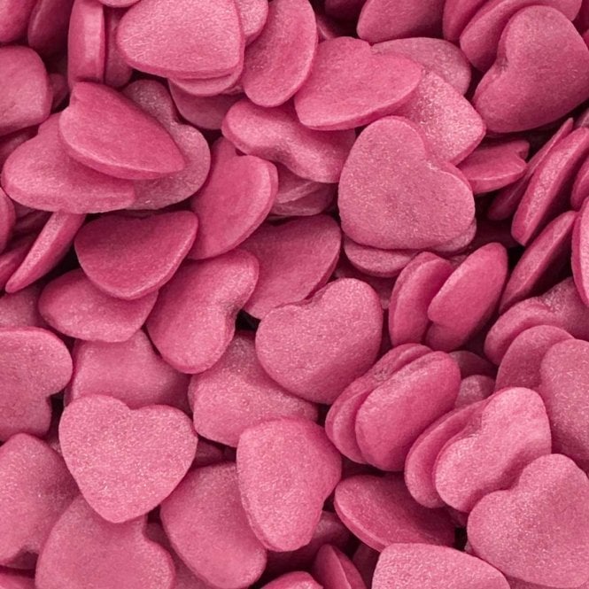 Hearts - Shimmer - Deep Pink