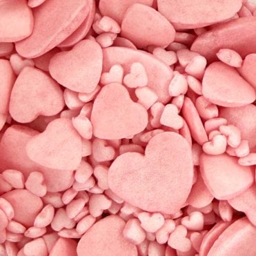 Hearts - Shimmer - Pink Mix - Mini, Standard and Jumbo