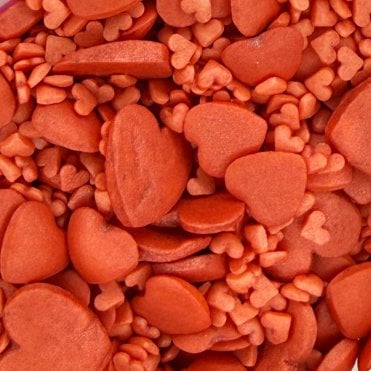 Hearts - Shimmer - Red Mix - Mini, Standard and Jumbo