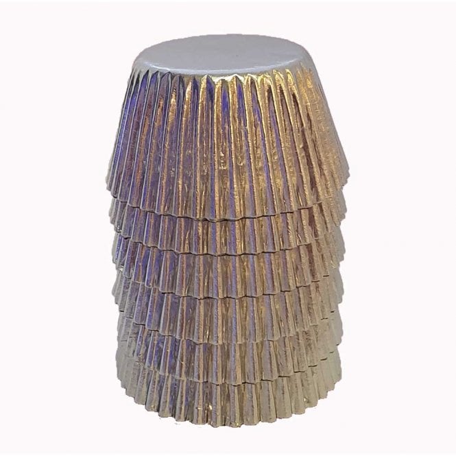 Mini Cupcake Cases - Foil - Silver Foil