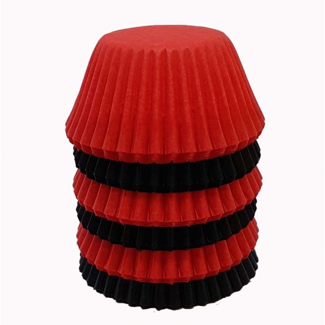 Mini Cupcake Cases - Mixed - Red and Black