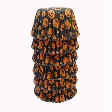 Mini Cupcake Cases - Patterned - Pumpkin