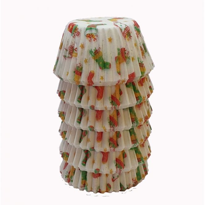Mini Cupcake Cases - Patterned - Stockings