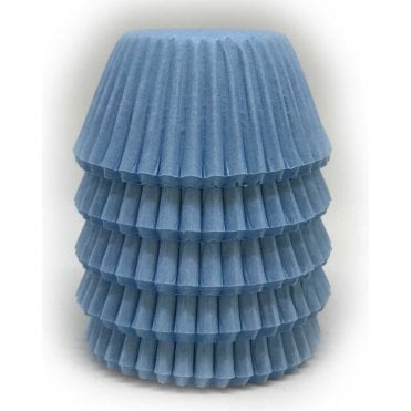 Mini Cupcake Cases - Plain - Baby Blue