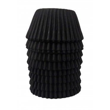 Mini Cupcake Cases - Plain - Black - Cases