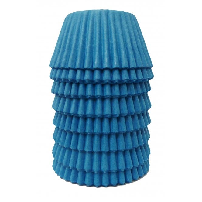 Mini Cupcake Cases - Plain - Blue