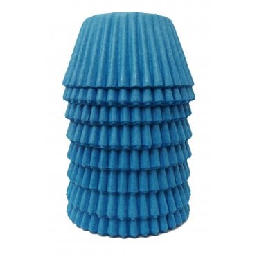 Mini Cupcake Cases - Plain - Blue
