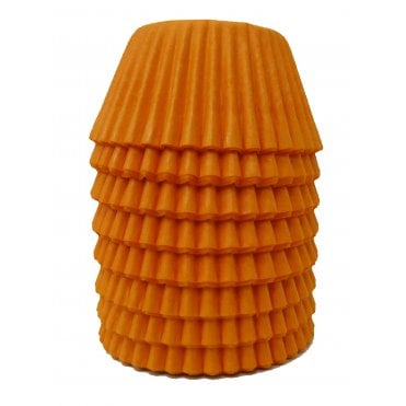 Mini Cupcake Cases - Plain - Orange
