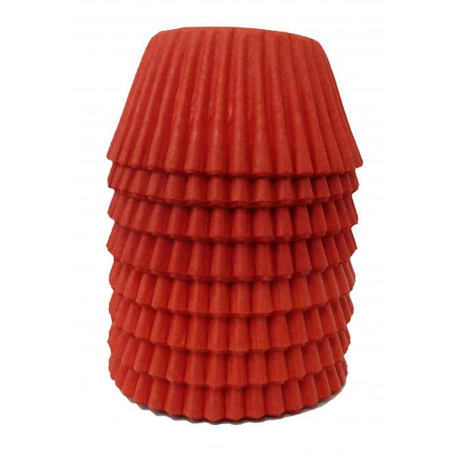 Mini Cupcake Cases - Plain - Red