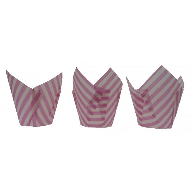 Muffin Tulips - Patterned - Pink Stripe
