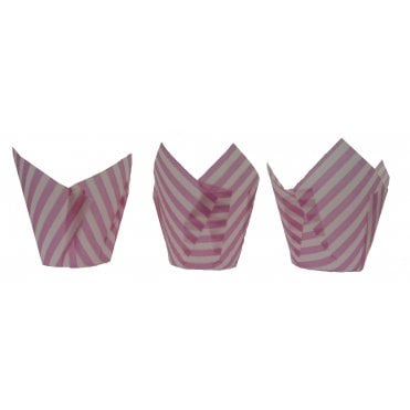 Muffin Tulips - Patterned - Pink Stripe