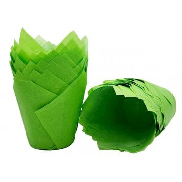 Muffin Tulips - Plain - Green