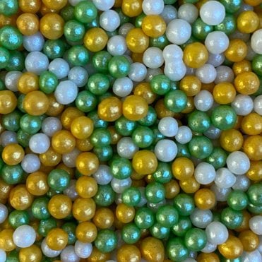 Pearls - Glimmer - Green, Gold, Mother of Pearl