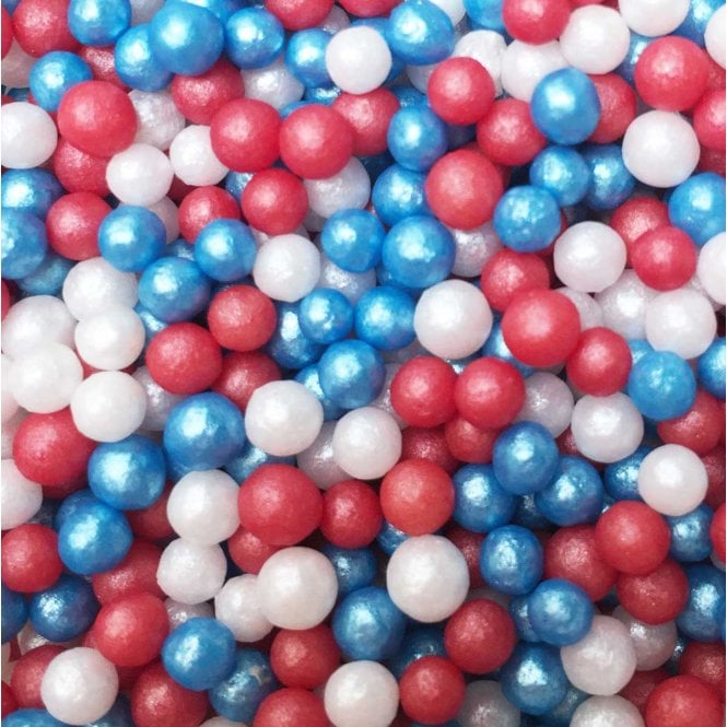 Pearls - Glimmer - Red, White and Blue