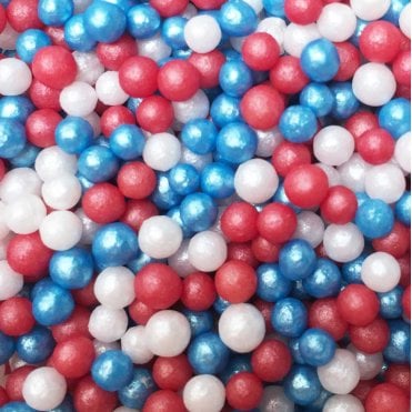 Pearls - Glimmer - Red, White and Blue