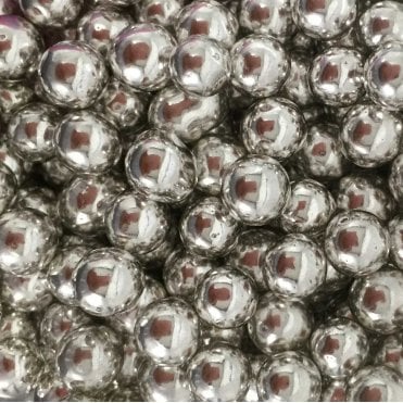 Pearls - High Shine - 6mm - Silver - Vegan