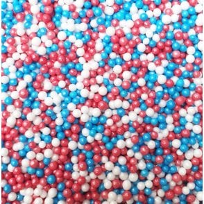 100s and 1000s - Glimmer - Red, White and Blue Mix