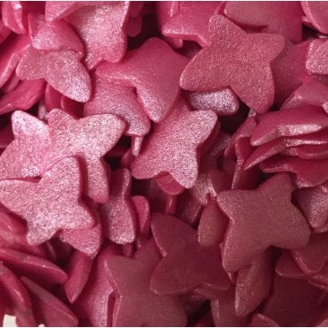 Shapes - Glimmer - Butterflies - Deep Pink