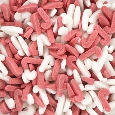 Shapes - Matt - Candy Canes - Red and White