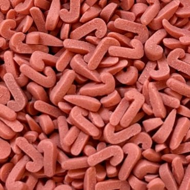 Shapes - Matt - Candy Canes - Red