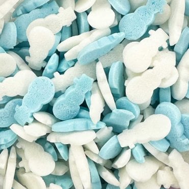 Shapes - Matt - Snowmen - Blue and White