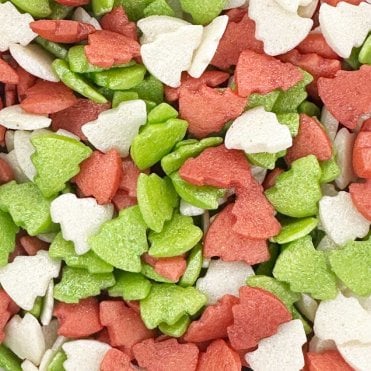 Shapes - Shimmer - Trees - Red, White and Green