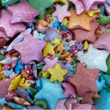 Stars - Glimmer - Rainbow Mix - Mini, Standard and Jumbo