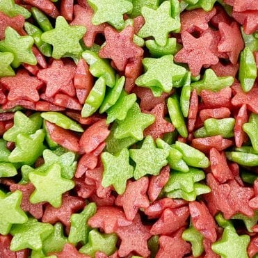 Stars - Glimmer - Red and Green