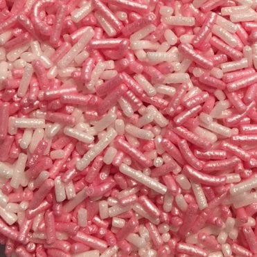 Strands - Glimmer - Pink and White