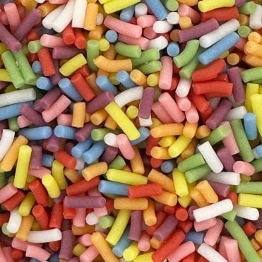 Strands - Matt - Natural and Vegan - Rainbow Sprinkles