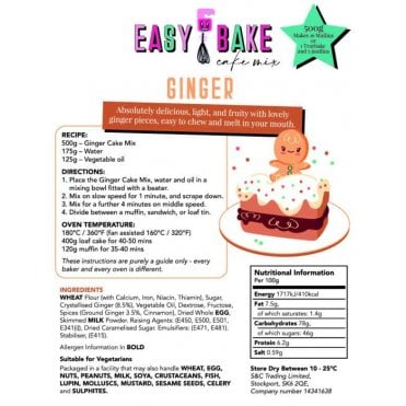 Easy Bake Cake Mix - Ginger Cake Cake