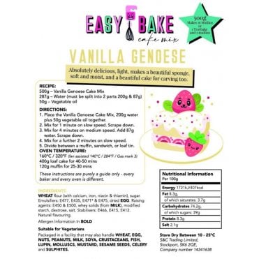 Easy Bake Cake Mix - Vanilla Genoese
