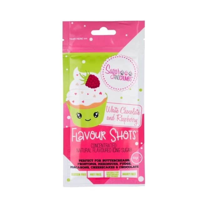Sugar and Crumbs Flavour Shots - White Chocolate and Raspberry - 50g