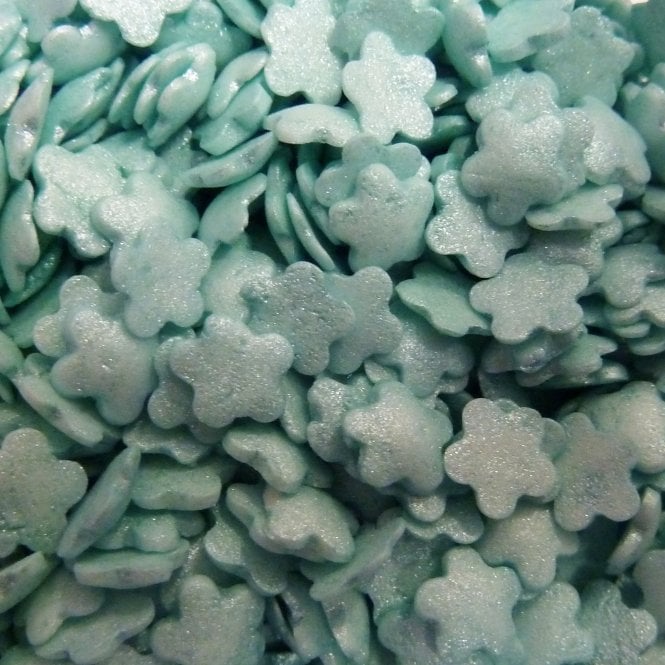 Sugar Shapes - Shimmer - Flowers - Turquoise