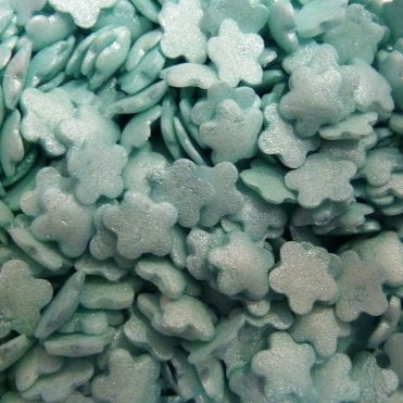 Sugar Shapes - Shimmer - Flowers - Turquoise