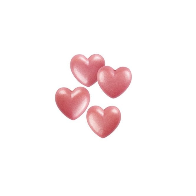 Toppers - White Chocolate - Small Pink Hearts x 264